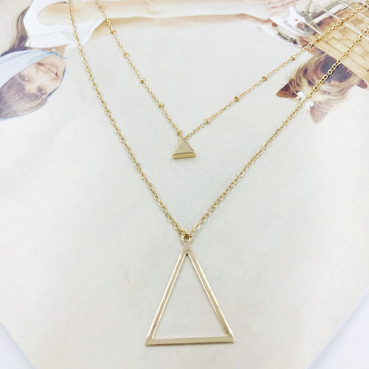 Simple Geometric Necklace Triangle Level